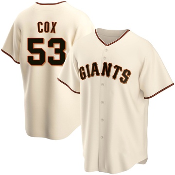 Cream Replica Jonah Cox Men's San Francisco Giants Home Jersey