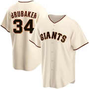 Cream Replica JT Brubaker Men's San Francisco Giants Home Jersey