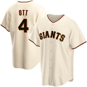 Cream Replica Mel Ott Men's San Francisco Giants Home Jersey