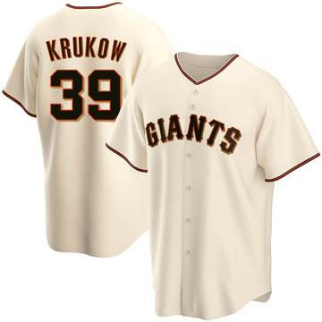 Cream Replica Mike Krukow Youth San Francisco Giants Home Jersey