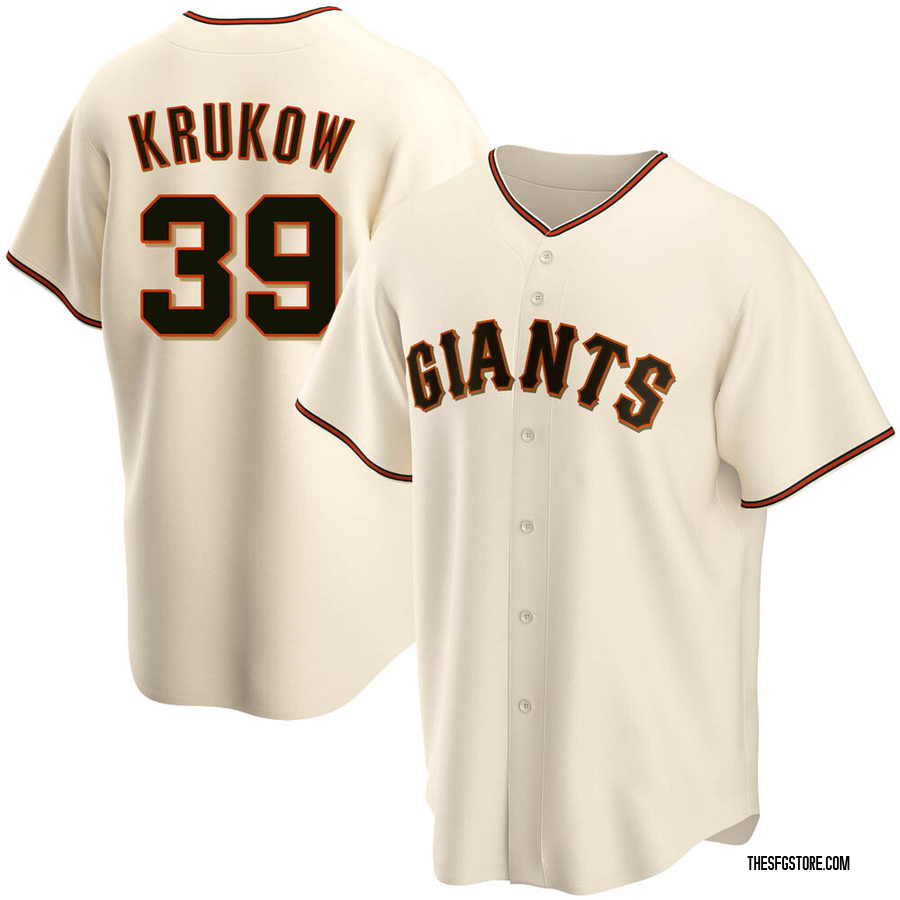 Cream Replica Mike Krukow Youth San Francisco Giants Home Jersey