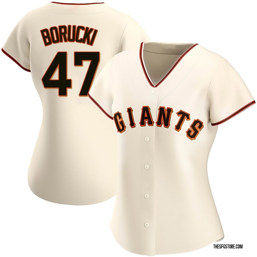 Cream Replica Ryan Borucki Women's San Francisco Giants Home Jersey