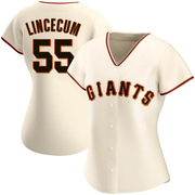 Cream Replica Tim Lincecum Women's San Francisco Giants Home Jersey