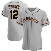 Gray Authentic Adrian Houser Men's San Francisco Giants Road Jersey