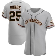 Gray Authentic Barry Bonds Men's San Francisco Giants Road Jersey