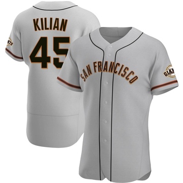 Gray Authentic Caleb Kilian Men's San Francisco Giants Road Jersey