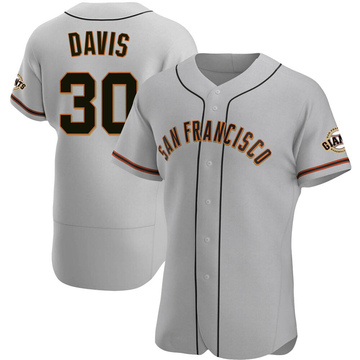 Gray Authentic Chili Davis Men's San Francisco Giants Road Jersey
