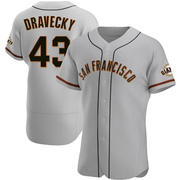 Gray Authentic Dave Dravecky Men's San Francisco Giants Road Jersey