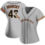 Gray Authentic Dave Dravecky Women's San Francisco Giants Road Jersey