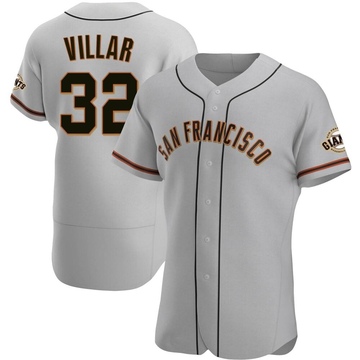 Gray Authentic David Villar Men's San Francisco Giants Road Jersey