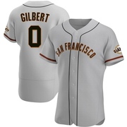 Gray Authentic Drew Gilbert Men's San Francisco Giants Road Jersey