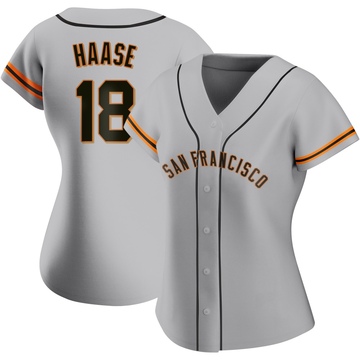 Gray Authentic Eric Haase Women's San Francisco Giants Road Jersey