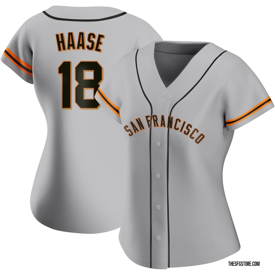 Gray Authentic Eric Haase Women's San Francisco Giants Road Jersey