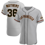 Gray Authentic Gary Matthews Men's San Francisco Giants Road Jersey
