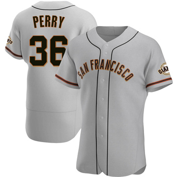 Gray Authentic Gaylord Perry Men's San Francisco Giants Road Jersey