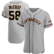 Gray Authentic Grant McCray Men's San Francisco Giants Road Jersey
