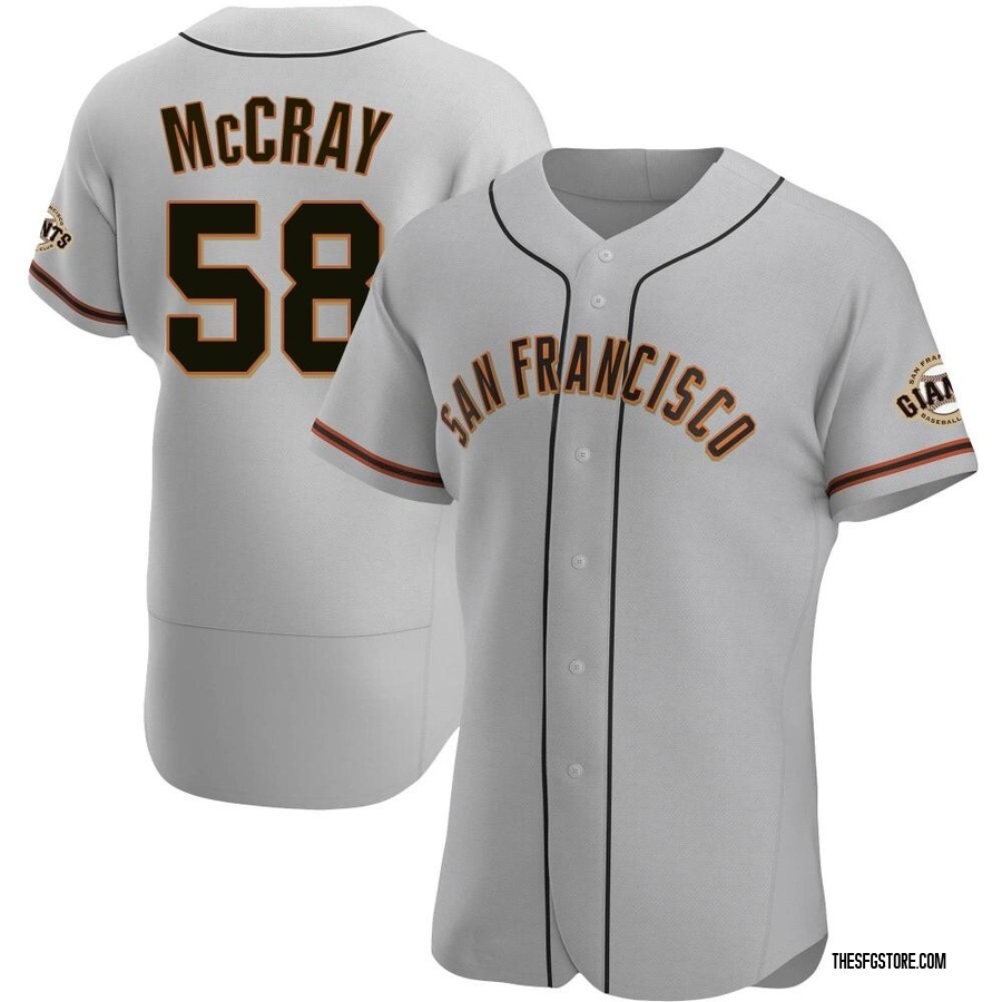 Gray Authentic Grant McCray Men's San Francisco Giants Road Jersey