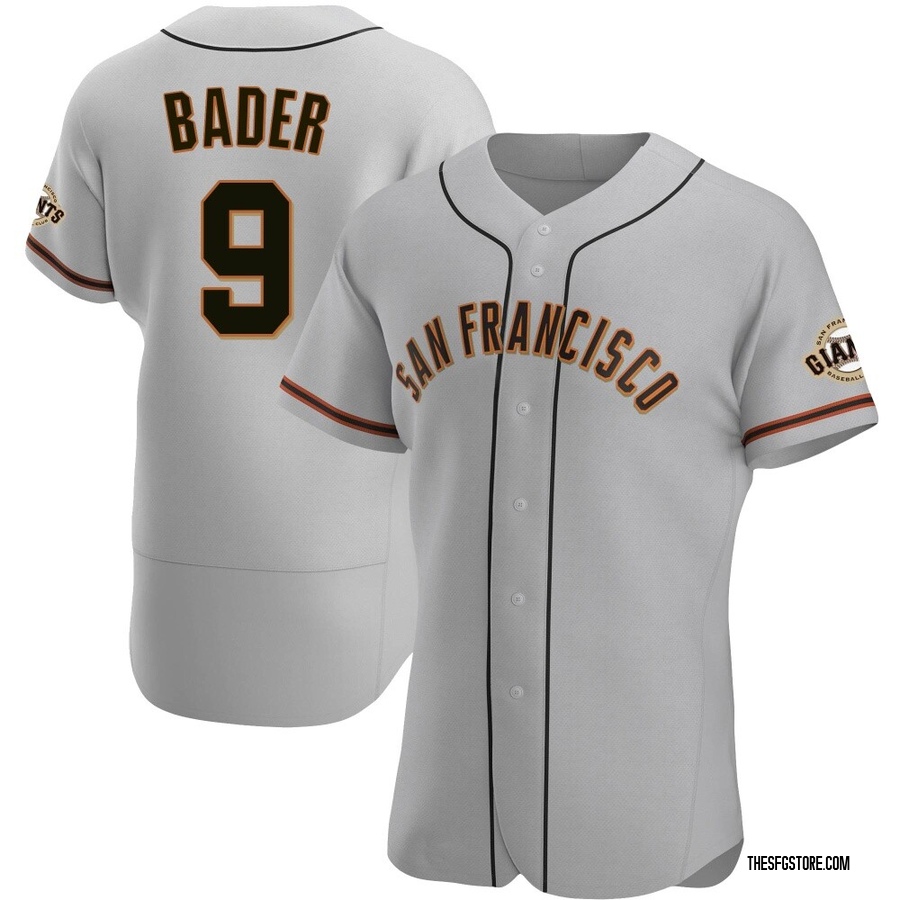 Gray Authentic Harrison Bader Men's San Francisco Giants Road Jersey