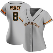 Gray Authentic Hunter Pence Women's San Francisco Giants Road Jersey