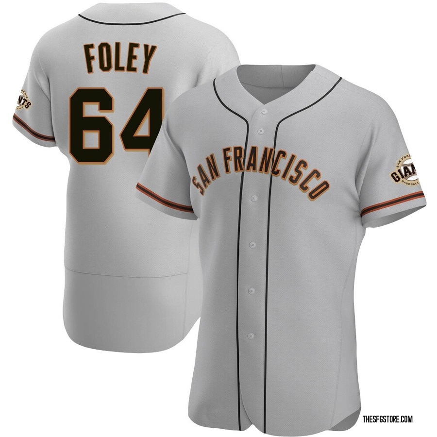 Gray Authentic Jason Foley Men's San Francisco Giants Road Jersey