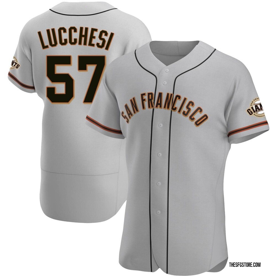 Gray Authentic Joey Lucchesi Men's San Francisco Giants Road Jersey