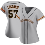 Gray Authentic Joey Lucchesi Women's San Francisco Giants Road Jersey