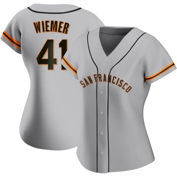 Gray Authentic Joey Wiemer Women's San Francisco Giants Road Jersey