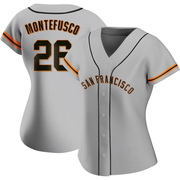 Gray Authentic John Montefusco Women's San Francisco Giants Road Jersey