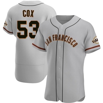 Gray Authentic Jonah Cox Men's San Francisco Giants Road Jersey