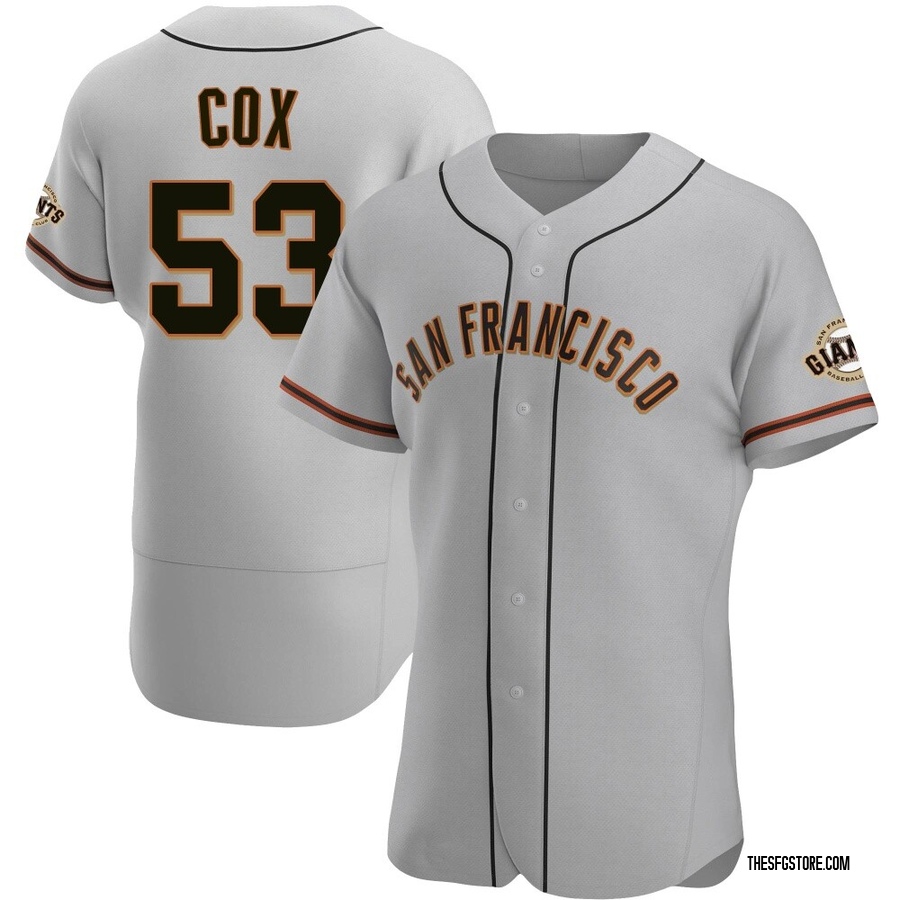 Gray Authentic Jonah Cox Men's San Francisco Giants Road Jersey