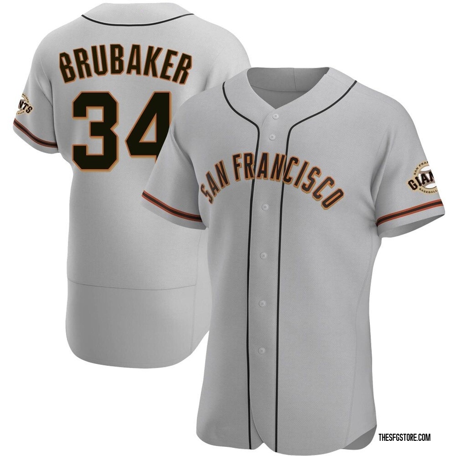 Gray Authentic JT Brubaker Men's San Francisco Giants Road Jersey