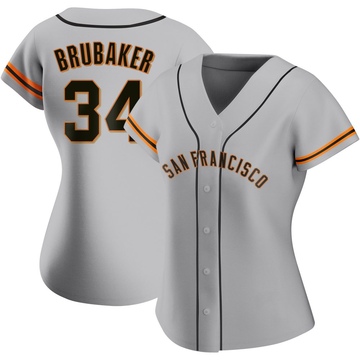 Gray Authentic JT Brubaker Women's San Francisco Giants Road Jersey