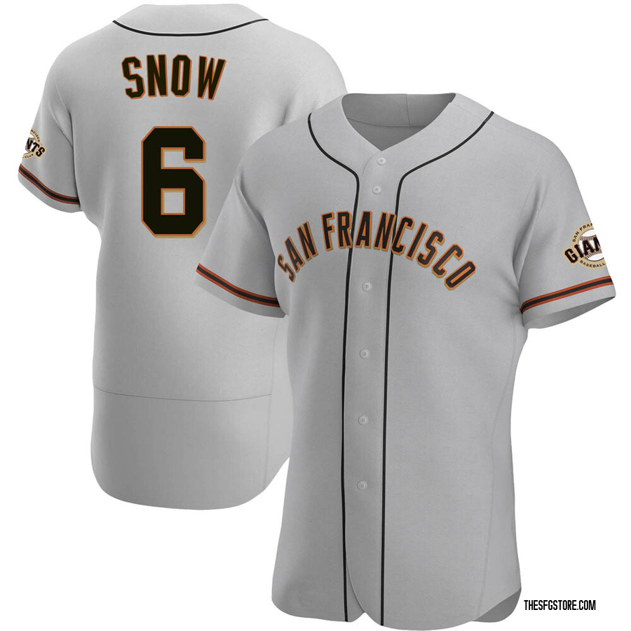 Gray Authentic J.t. Snow Men's San Francisco Giants Road Jersey
