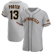 Gray Authentic Logan Porter Men's San Francisco Giants Road Jersey