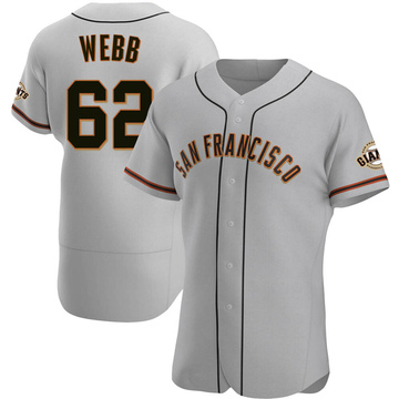 Gray Authentic Logan Webb Men's San Francisco Giants Road Jersey