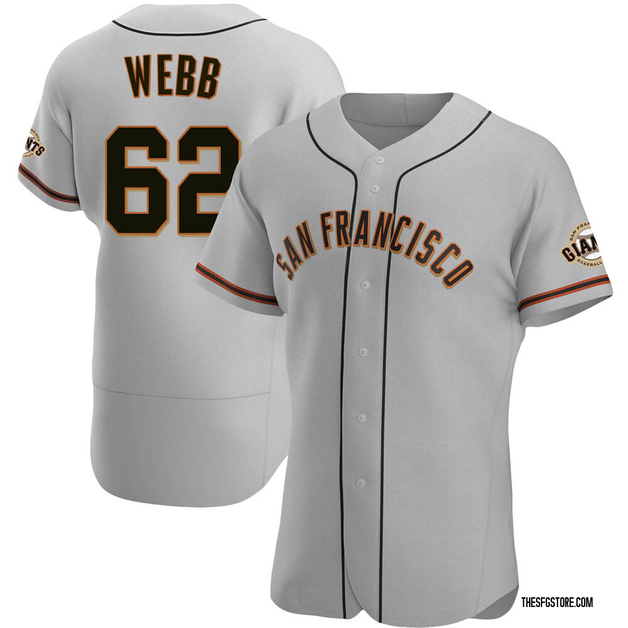 Gray Authentic Logan Webb Men's San Francisco Giants Road Jersey