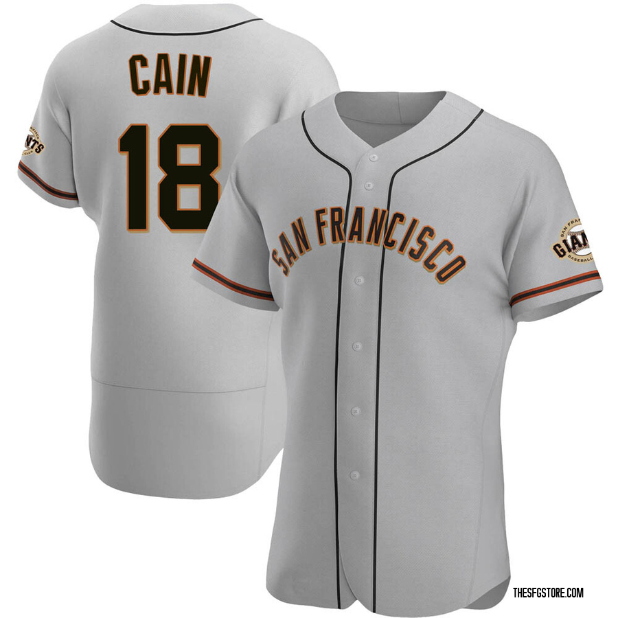 Gray Authentic Matt Cain Men's San Francisco Giants Road Jersey