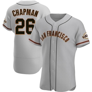 Gray Authentic Matt Chapman Men's San Francisco Giants Road Jersey