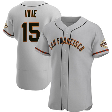 Gray Authentic Mike Ivie Men's San Francisco Giants Road Jersey