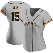 Gray Authentic Mike Ivie Women's San Francisco Giants Road Jersey