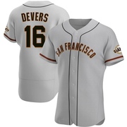 Gray Authentic Rafael Devers Men's San Francisco Giants Road Jersey