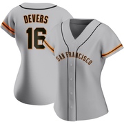 Gray Authentic Rafael Devers Women's San Francisco Giants Road Jersey