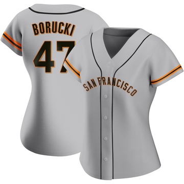 Gray Authentic Ryan Borucki Women's San Francisco Giants Road Jersey