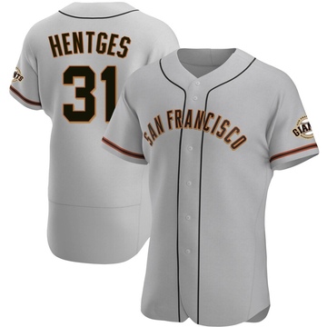 Gray Authentic Sam Hentges Men's San Francisco Giants Road Jersey