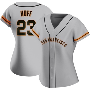 Gray Authentic Sam Huff Women's San Francisco Giants Road Jersey