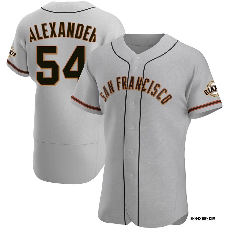 Gray Authentic Scott Alexander Men's San Francisco Giants Road Jersey