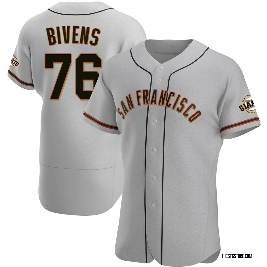 Gray Authentic Spencer Bivens Men's San Francisco Giants Road Jersey