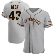 Gray Authentic Tristan Beck Men's San Francisco Giants Road Jersey