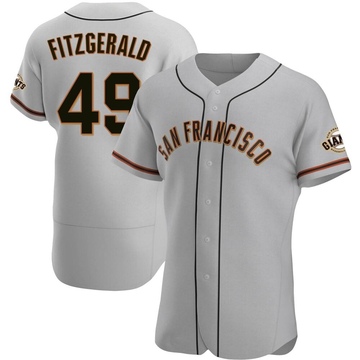 Gray Authentic Tyler Fitzgerald Men's San Francisco Giants Road Jersey