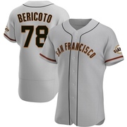 Gray Authentic Victor Bericoto Men's San Francisco Giants Road Jersey